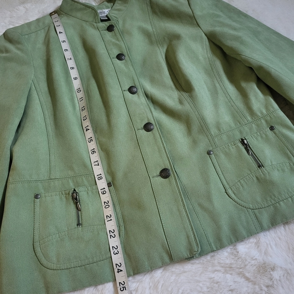 ConradC Faux Suede Women's Button Down Jacket Size 14 - Picture 10 of 12